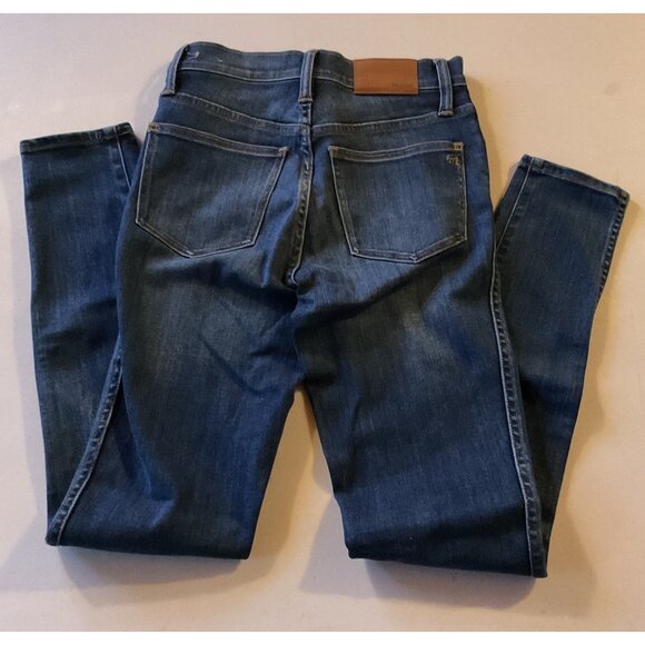 NWOT Madewell 10" High-Rise Skinny Jeans Sz 24 Dark Wash Denim Women Casual Wear - Picture 2 of 10